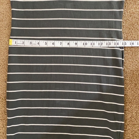 H&M Dark Green and White Striped Dress - Picture 10 of 11
